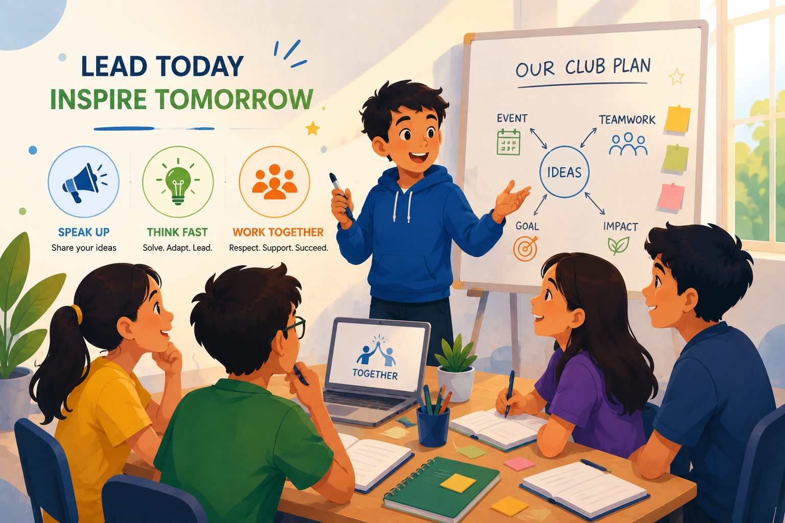 Leadership via school clubs